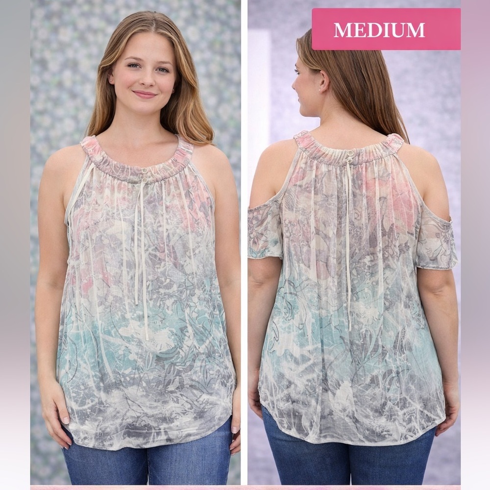 AB studios  Multicolor Sleeveless Top MEDIUM